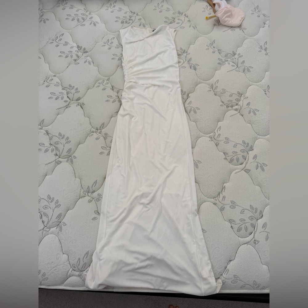 ZARA NWT Elegant White Maxi Dress